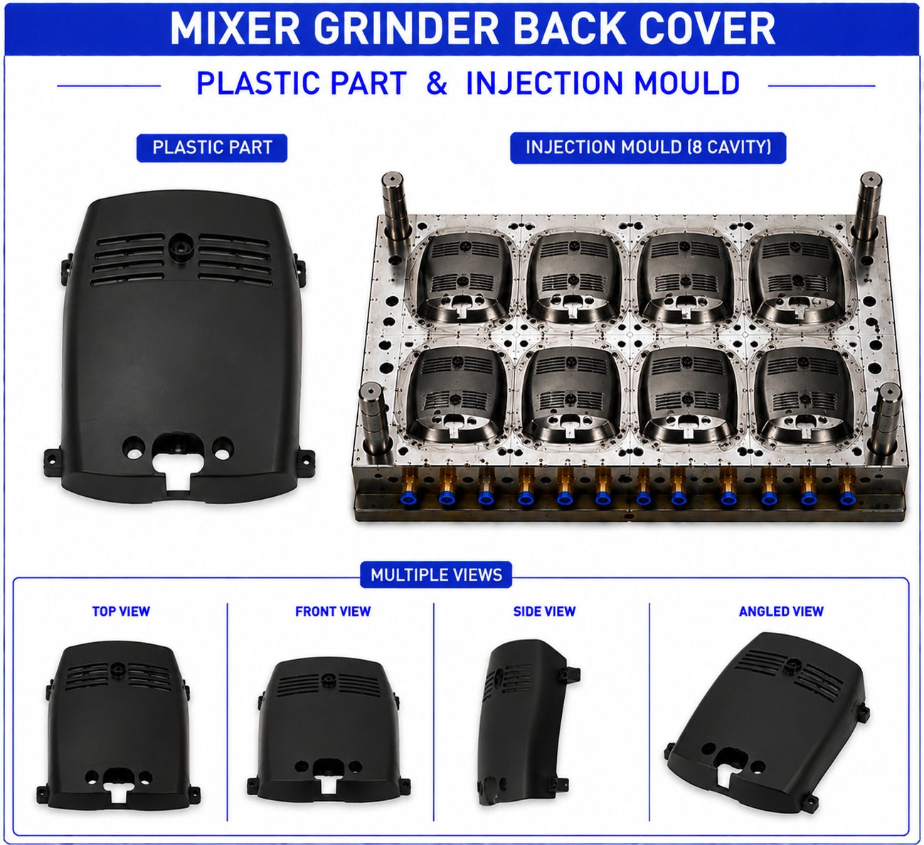Mixer Grinder Plastic Back Cover Mould and Moulding Service